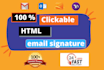 do clickable HTML email signature
