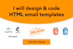 design and code HTML email template