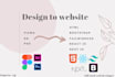 convert figma, xd, PSD, sketch design to react website