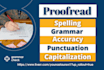 proofread, grammar check, edit and spell check your document