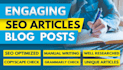 write SEO articles and blog posts