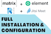 install  matrix server with element and jitsi integration