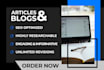 write SEO articles and blog posts