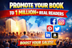 book promotion to over 850k readers on social media