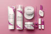create  elegant cosmetics label design, pouch design and box design