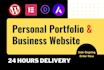 create business website, portfolio site using wordpress