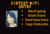 do fastest  and accurate data entry