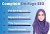 do yoast onpage SEO and technical on page optimization