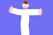 draw a video character waving its arms