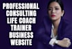 build consulting, life coaching website with booking system