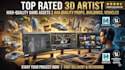 create low and high poly 3d model and environment in 3d maya