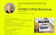 convert PSD to HTML5 css3 bootstrap js responsive figma to HTML website