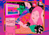 create illustration with retro pop and vibrant color