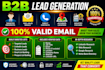 do b2b lead generation, web research, data scraping