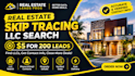 provide real estate skip tracing and llc owner research