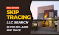 do real estate and llc skip tracing for property owners