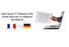translate into french or german