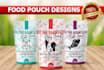 professional food label design, pouch label, product label