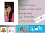 write program of python java and cpp