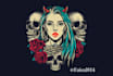 design skull, army,tactical logo