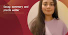 write essays, summaries and precis for you