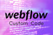 write custom code for any of your needs in webflow