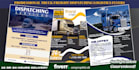 design professional truck freight dispatching logistics flyer