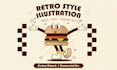 make custom 70s 80s retro style illustration in vector
