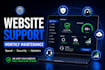 provide monthly website maintenance and boost website speed