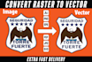 do vector tracing, fast logo redraw in an hour