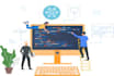 develop front end of web app of your demand using react js