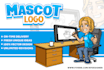 draw cute cartoon character logo design