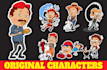make cute character stickers, emoticon or illustration
