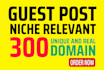guest post with niche relevant dofollow backlinks