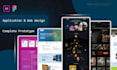 do uiux design for app and website using figma and adobe xd