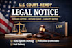 draft a US court ready legal notice or demand letter