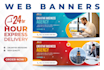 do web banners, header, social media design, email banner