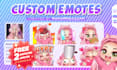 create custom chibi emotes for twitch, discord, vtuber stream or animated emotes