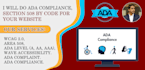 do ada compliance, wcag, and also setup wave accessibility toolbar