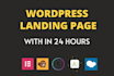 design wordpress landing page