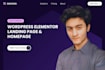 build wordpress elementor landing page, homepage