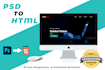 convert psd to html responsive