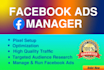 setup, optimize and manage facebook ads manager