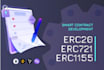 develop your erc20, erc721 , erc1155 and custom token