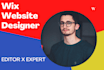 design or redesign wix website or redesign wix editor x website
