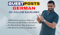 get you do follow SEO links from german sites german backlinks