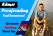 proofread and edit khmer text within 1 day