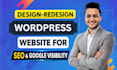 design, redesign wordpress website with SEO for business growth