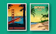 design the best retro vintage travel poster
