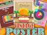 design a minimal vintage retro poster, flyer, or postcard